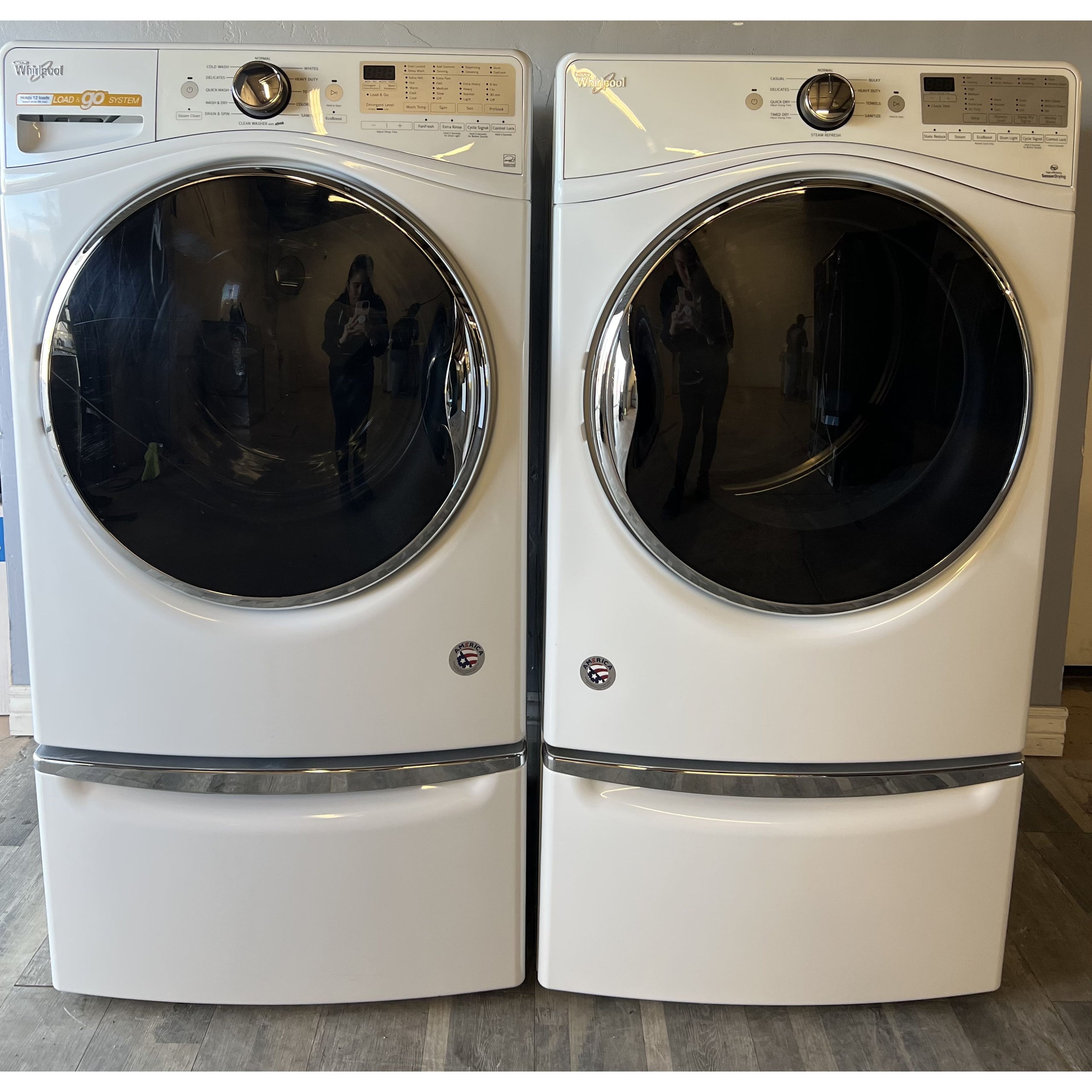 Whirlpool 4.5 Cu. Ft. Washer WFW92HEFW0 & 7.4 Cu. Ft. Electric Dryer