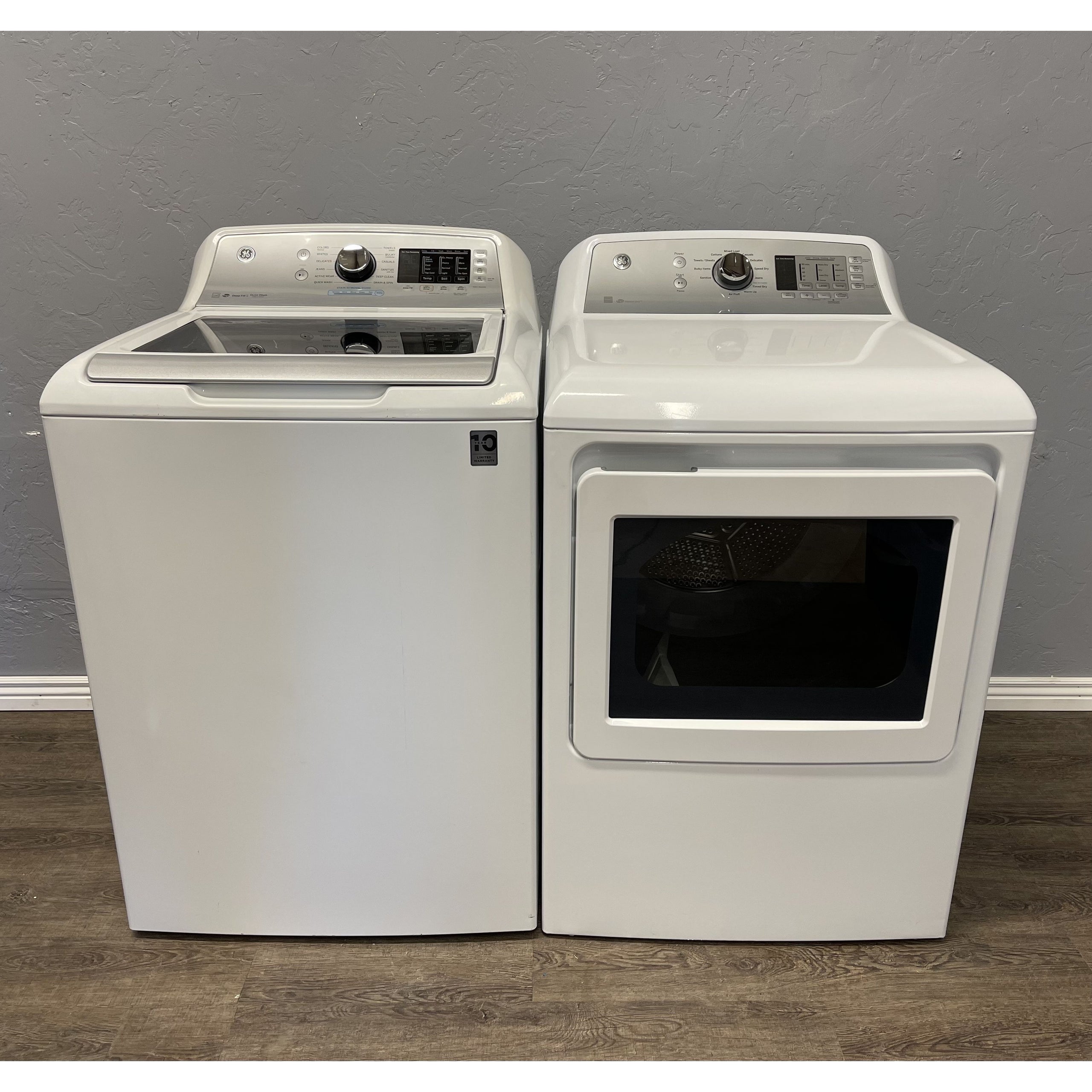 GE 4.8 Cu. Ft. Washer GTW720BSN0WS & 7.4 Cu. Ft. Electric Dryer